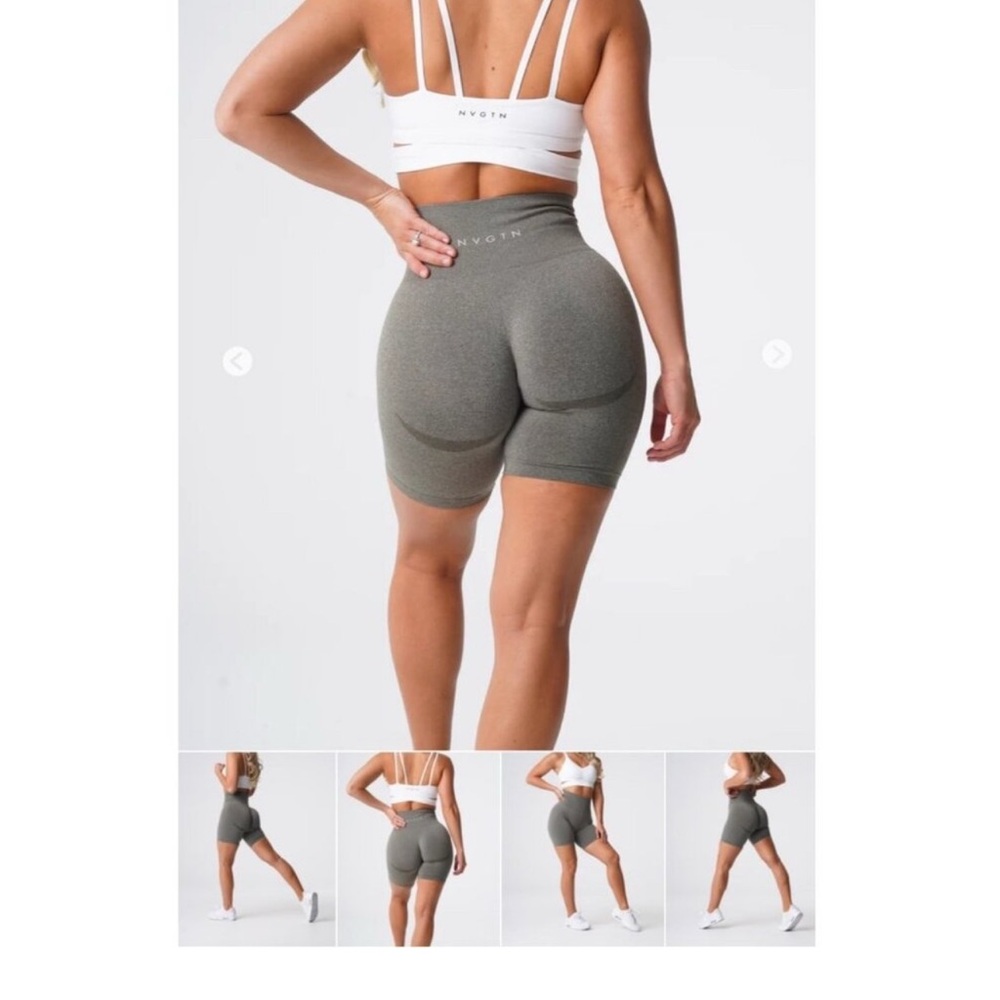 NVGTN Gray Bike Shorts with Compression Fit